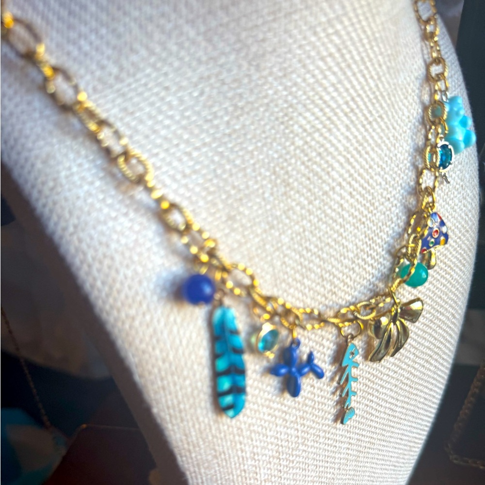 Blue Charm Necklace